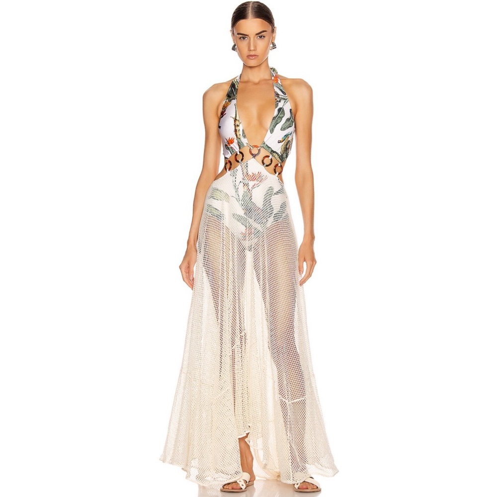 PatBO Palmeira Netted Beach Dress Size M worn once